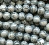 16 inch strand of 6mm Round Silver Crazy Lace Agate Beads