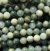 16 inch strand 6mm Round Green Line Jasper Beads
