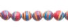 8 Inch Strand of Global Chic Reconstructed Stone 6mm Round Beads - Abstract Red & Yellow