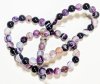 15 inch strand 6mm Round Dyed Purple Texture Agate Beads
