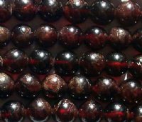15 inch Strand of 7-8mm Round Garnet Beads