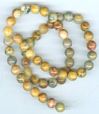 16 inch strand of 8mm Round Crazy Lace Agate Beads