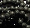 16 Inch Strand of 8mm Round Lava Stone Beads