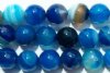 8 inch strand 8mm Faceted Dyed Blue Agate Beads