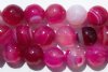 8 inch strand 8mm Faceted Dyed Pink Agate Beads