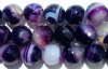 8 inch strand 8mm Faceted Dyed Purple Agate Beads