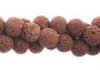 8 Inch Strand of 8mm Round Cinamon Rust Lava Stone Beads