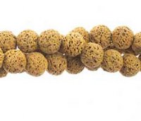 8 Inch Strand of 8mm Round Egyptian Sand Lava Stone Beads