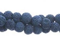 8 Inch Strand of 8mm Round Majestic Violet Lava Stone Beads