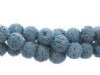 8 Inch Strand of 8mm Round Royal Azure Lava Stone Beads