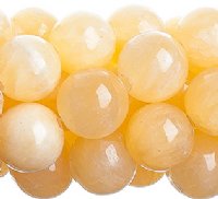 16 inch strand of 8mm Round Light Honey Jade Beads