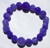 Faceted Purple Agate Stretch Bracelet