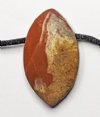 1, 30x20x8mm Red Jasper Marquis Oval Pendant