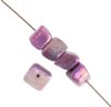 16 inch strand of 6mm Dyed Purple AB Shell Pebble Beads