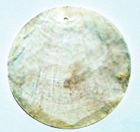 1 45mm Round White Shell Pendant