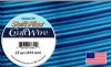 10 Yards of 22 Gauge Pacific Blue Silver Plated Soft Flex Craft Wire