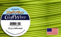 10 Yards of 22 Gauge Peridot Silver Plated Soft Flex Craft Wire