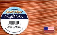 15 Yards of 22 Gauge Non Tarnish Copper Soft Flex Craft Wire