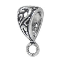 SS0077 1, 11x8x6mm Sterling Filigree Triangle Bail with Loop