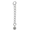 1-pair 2 inch Sterling Chain Extension with silver ball