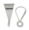   SS391 1, 8x3mm Sterling Smooth Triangle Bail