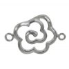 1 14x7.5mm Sterling Silver Open Flower Connector Link