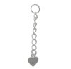 SS0212 1-pair 1 inch Sterling Chain Extension with Heart