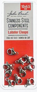 10, 10x6.5mm Stainless Steel Lobster Claw Clasps