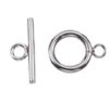 5 Sets of 16mm Stainless Steel Plain Toggle Clasps