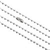 1m of 2.4mm Stainless Steel Ball Chain with Connector