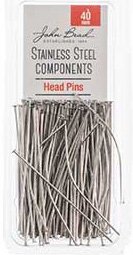 100, 40mm 21ga Stainless Steel Head Pins