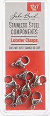 8, 12x7mm Stainless Steel Lobster Claw Clasps 