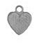 1 6mm German Silver Heart Stamping Blank Pendant / Signature Tag