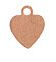 1 6mm Copper Heart Stamping Blank Pendant / Signature Tag