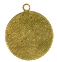 1 19mm Brass Round Stamping Blank Pendant 