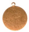 1 19mm Copper Round Stamping Blank Pendant 