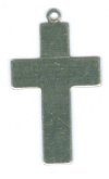 1 25x16mm German Silver Cross Stamping Blank Pendant