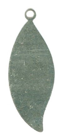 1 29x10mm German Silver Leaf Stamping Blank Pendant