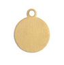 1 10mm Brass Round Stamping Blank Pendant / Signature Tag