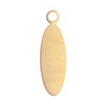 1 22x6mm Brass Oval Stamping Blank Pendant