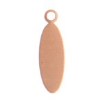 1 22x6mm Bright Copper Oval Stamping Blank Pendant