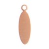 1 22x6mm Bright Copper Oval Stamping Blank Pendant