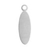 1 22x6mm German Silver Oval Stamping Blank Pendant