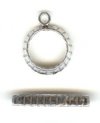 SS5009 1 10mm Sterling Silver Hammered Toggle