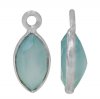 1 10x6mm Faceted Chalcedony and Sterling Silver Marquis Pendant
