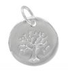 1, 12mm Sterling Silver Round Tree of Life Charm Pendant