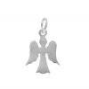 1, 12x11mm Sterling Silver Flat Angel Charm Pendant