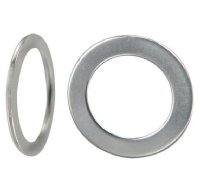1, 12mm Sterling Silver Round Flat Linking Ring