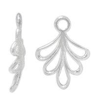 SS253 1, 13x9mm Sterling Silver Leaf Charm / Pendant