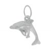 1 15.5x10mm Sterling Silver Double Dolphin Charm Pendant